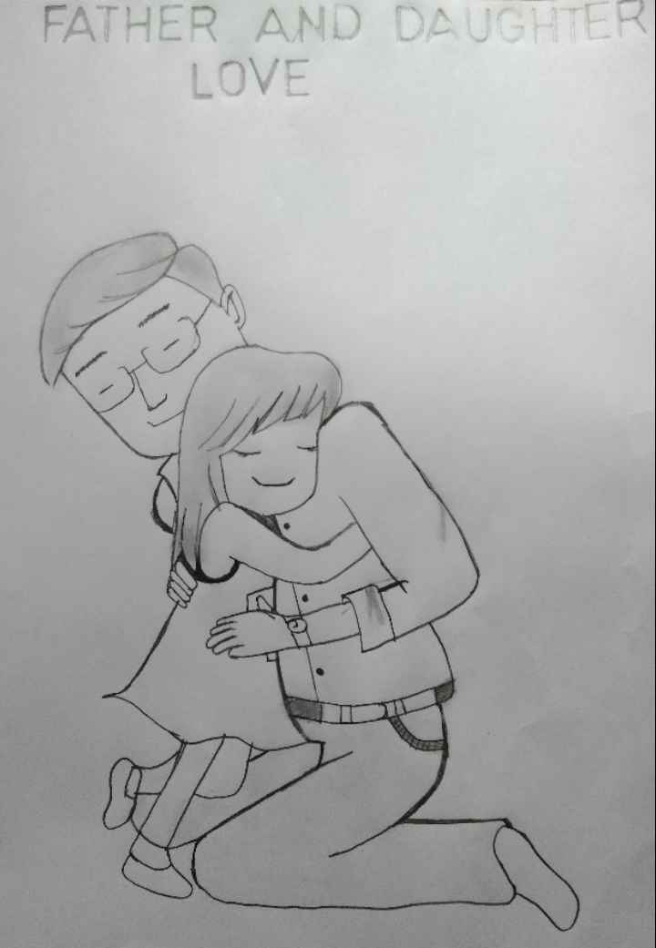 Father and Daughter Coloring Page | Easy Drawing Guides-saigonsouth.com.vn